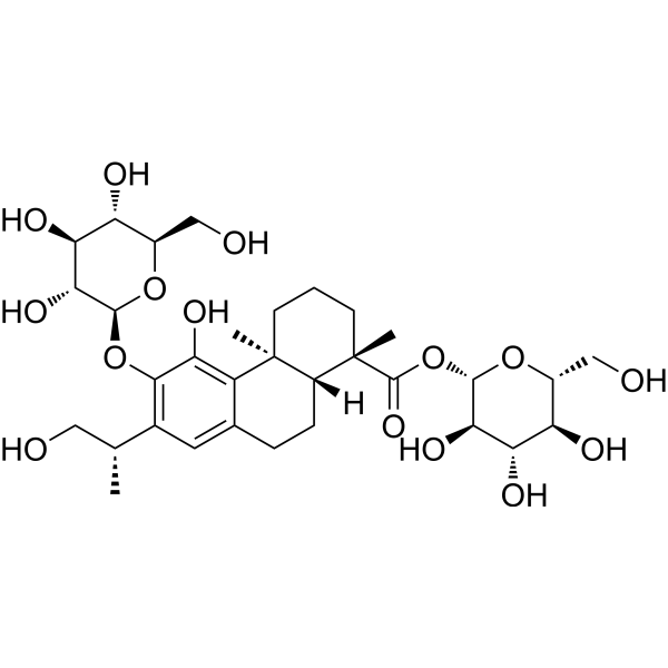 19-O-D-<em>Carboxyglucopyranosyl</em>-12-O-D-<em>glucopyranosyl</em>-11,16-<em>dihydroxyabieta</em>-8,11,13-<em>triene</em>