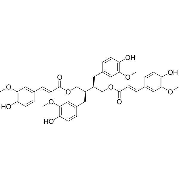 1,4-O-Diferuloylsecoisolariciresinol Chemical Structure