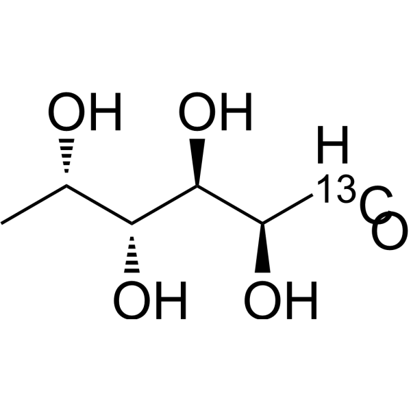 (-)-Fucose-<sup>13</sup>C Chemical Structure