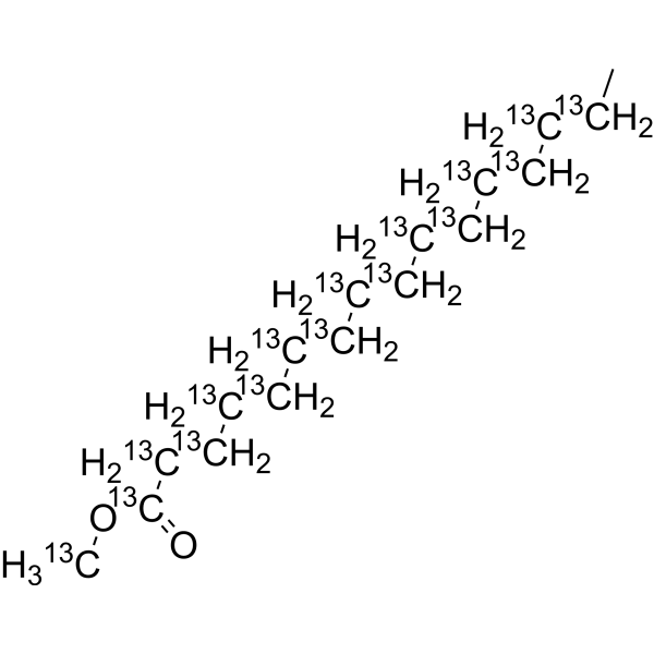 Methyl palmitate-<sup>13</sup>C<sub>16</sub> Chemical Structure