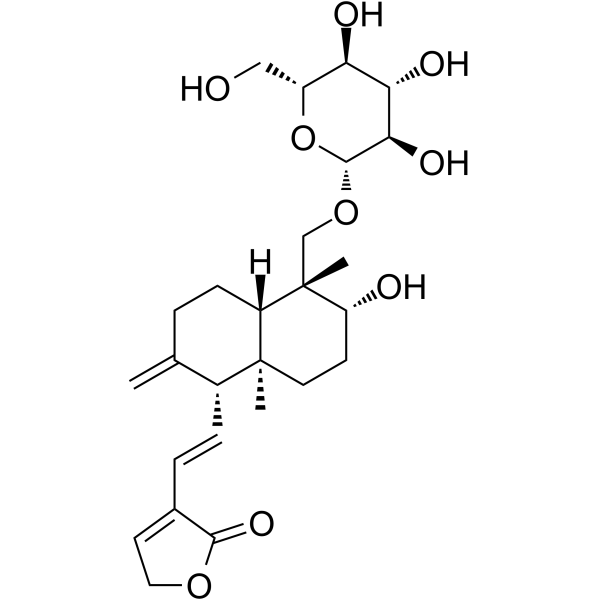 14-Deoxy-11,12-didehydroandrographiside Chemical Structure
