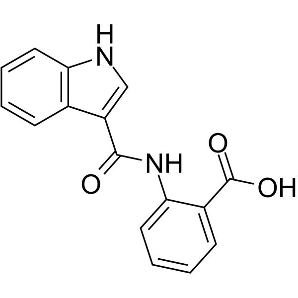 2-[(1H-Indol-3-ylcarbonyl)amino]benzoic acid Chemical Structure