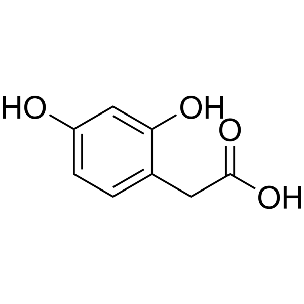 2,4-Dihydroxyphenylacetic acid Chemical Structure