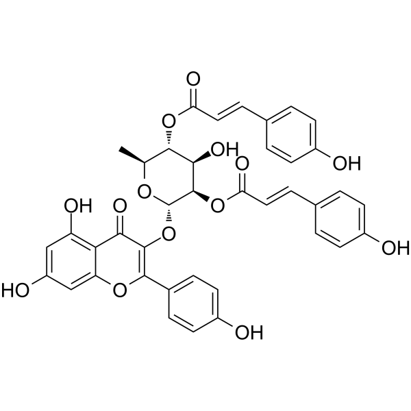 2'',4''-Di-O-(E-p-Coumaroyl)afzelin Chemical Structure