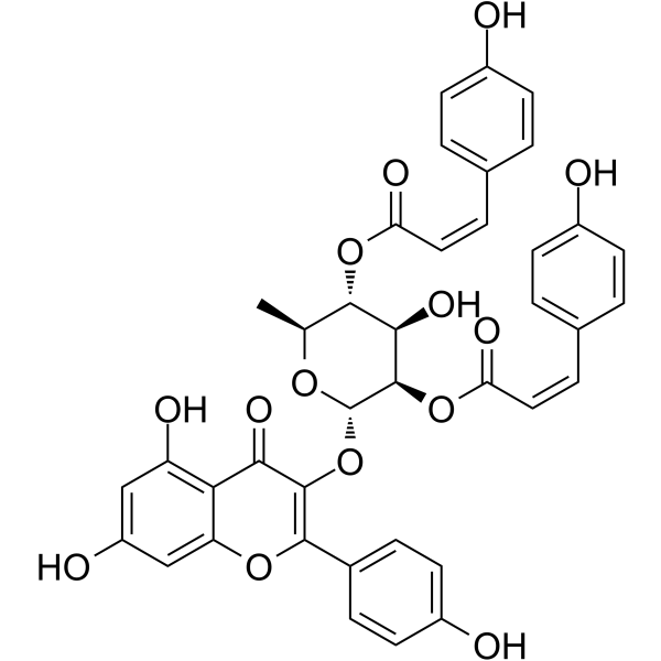 2'',4''-Di-O-(Z-p-Coumaroyl)afzelin Chemical Structure