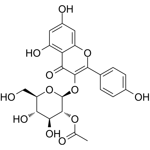 2′′-Acetylastragalin Chemical Structure