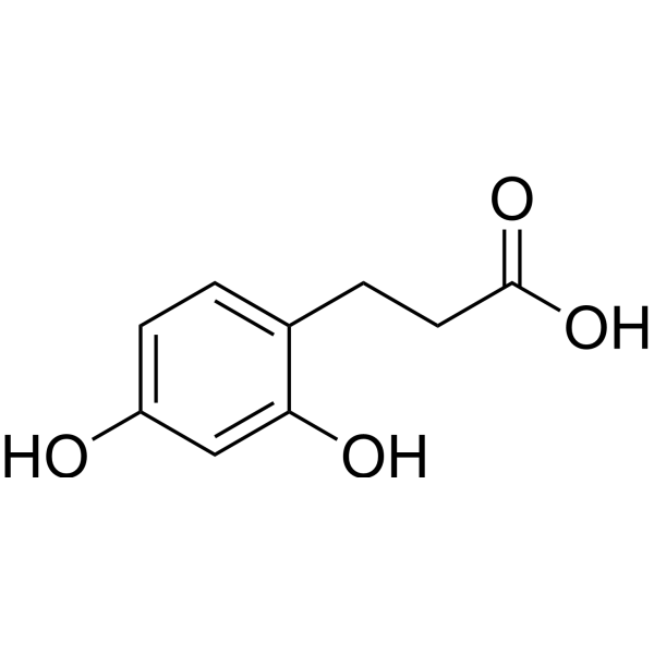 3-(2,4-Dihydroxyphenyl)propanoic acid Chemical Structure
