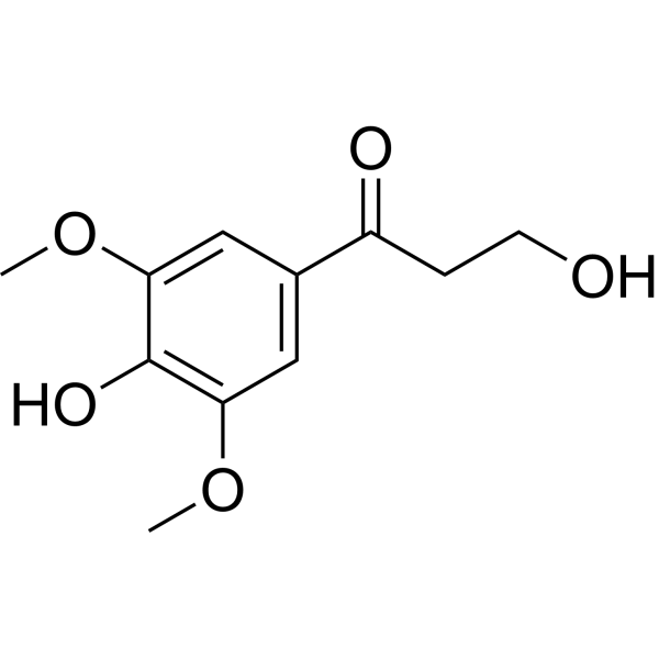 3,4'-Dihydroxy-3',5'-dimethoxypropiophenone Chemical Structure