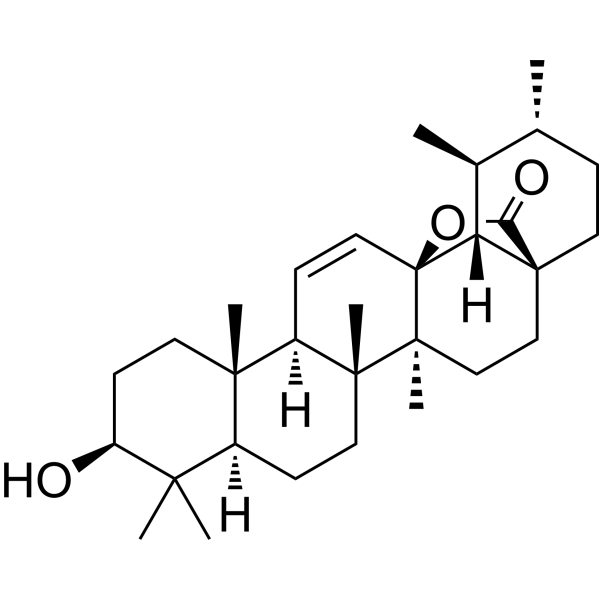 3β-Hydroxyurs-11-en-28,13β-olide Chemical Structure