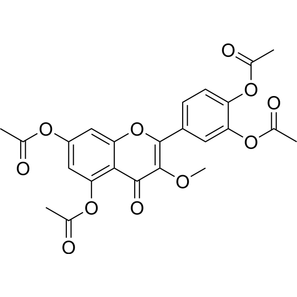 3-O-Methylquercetin tetraacetate Chemical Structure