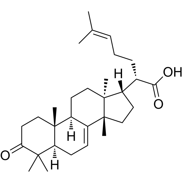 3-Oxotirucalla-7,24-dien-21-oic acid Chemical Structure