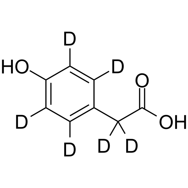 4-Hydroxyphenylacetic acid-d<sub>6</sub> Chemical Structure