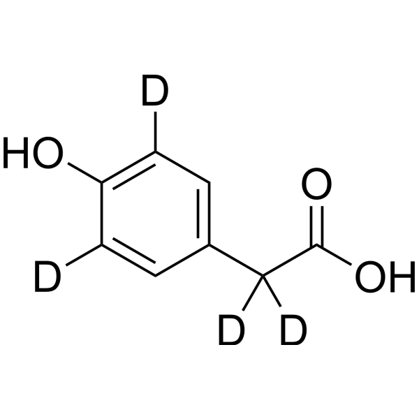 4-Hydroxyphenylacetic acid-d<sub>4</sub> Chemical Structure