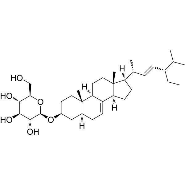 α-Spinasterol-3-O-β-D-glucoside Chemical Structure