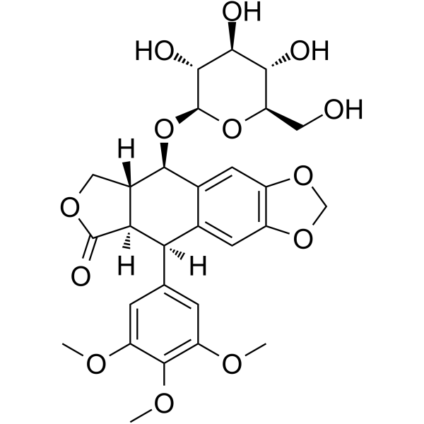 Podophyllotoxin glucoside Chemical Structure