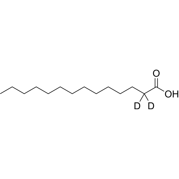 Myristic acid-d<sub>2</sub> Chemical Structure