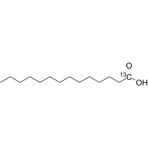 Myristic acid-<sup>13</sup>C Chemical Structure
