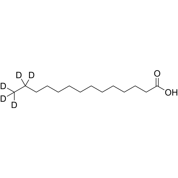 Myristic acid-d<sub>5</sub> Chemical Structure