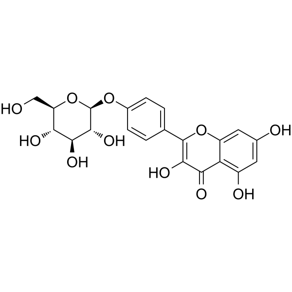 Kaempferol 4'-glucoside Chemical Structure