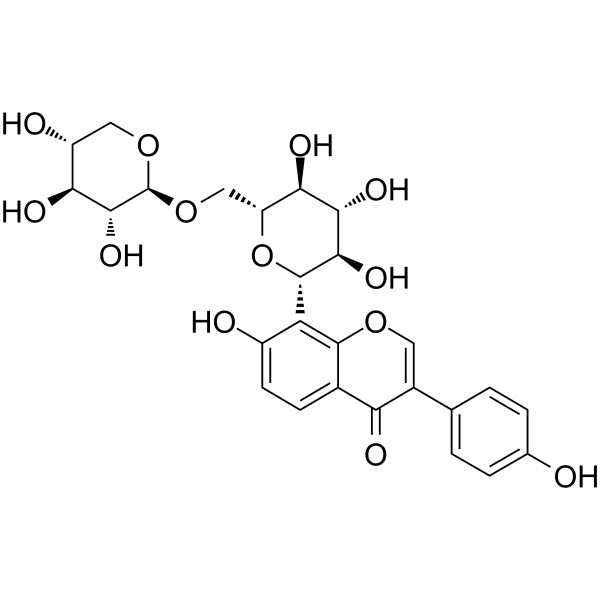 Puerarin 6''-O-Xyloside Chemical Structure
