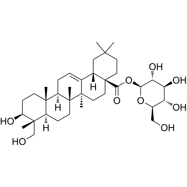 Hederagenin 28-O-beta-D-glucopyranosyl ester Chemical Structure