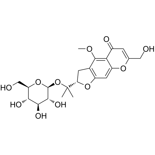 Cimifugin 4'-O-β-D-glucopyranoside Chemical Structure