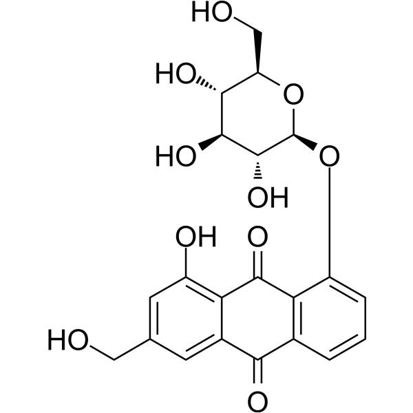 Aloe-emodin-8-O-β-D-glucopyranoside Chemical Structure