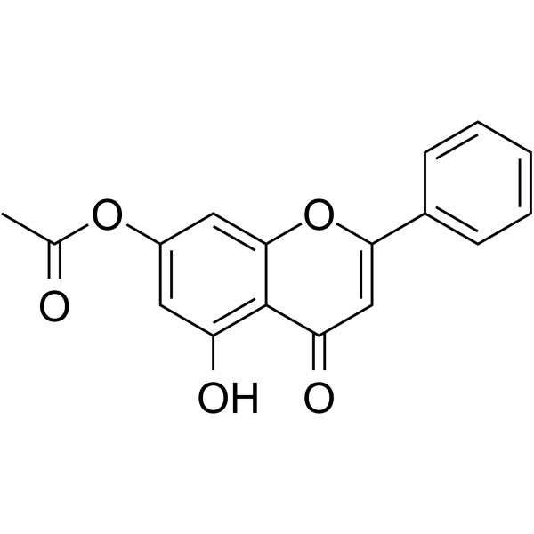 5-Hydroxy-7-acetoxyflavone Chemical Structure
