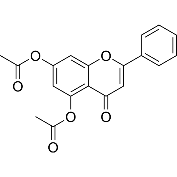 5,7-Diacetoxyflavone Chemical Structure