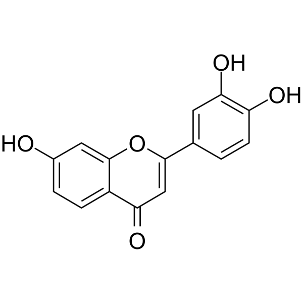 3′,4′,7-Trihydroxyflavone Chemical Structure