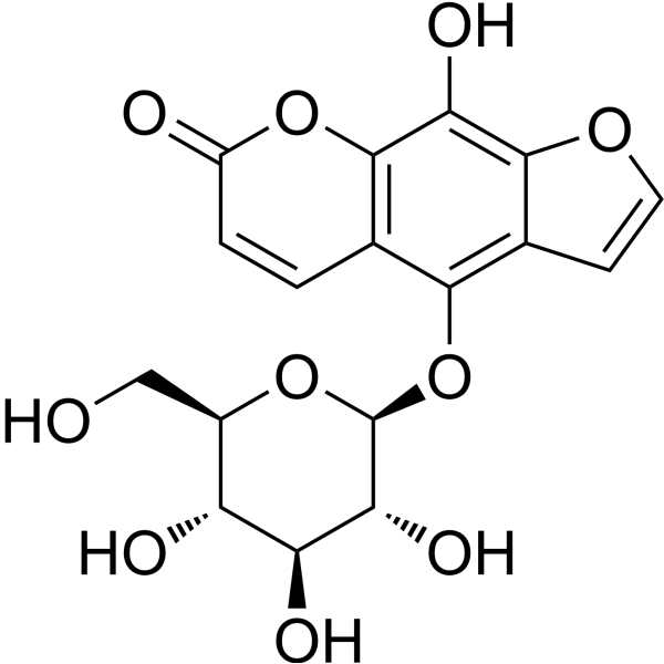 8-Hydroxy-5-O-beta-D-glucosylpsoralen Chemical Structure