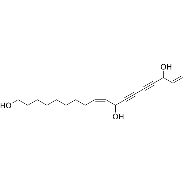 (9Z)-9,17-Octadecadiene-12,14-diyne-1,11,16-triol Chemical Structure