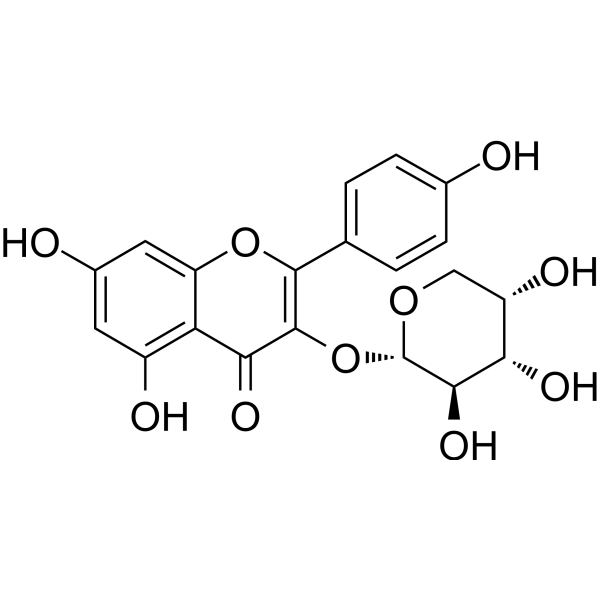 Kaempferol 3-O-arabinoside Chemical Structure
