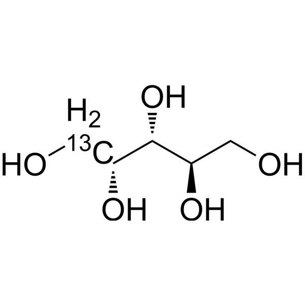 D-Arabitol-<sup>13</sup>C Chemical Structure