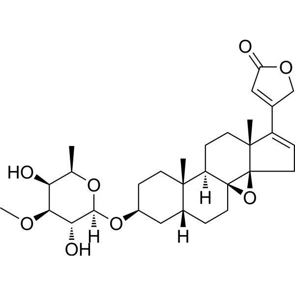 Δ16-Dehydroadynerigenin β-D-digitaloside Chemical Structure