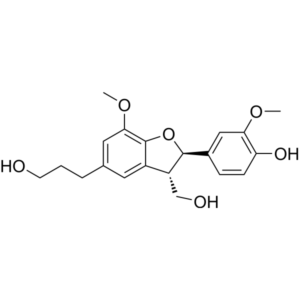 (-)-(7R, 8S)-dihydrodehydrodiconiferyl alcohol Chemical Structure