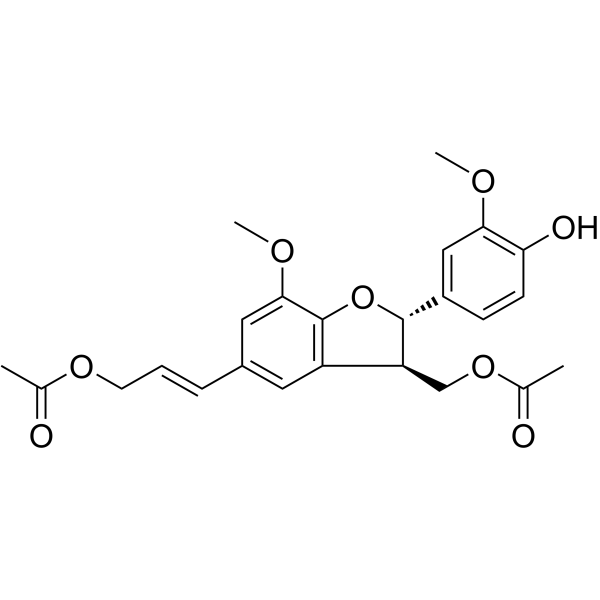 Dimeric coniferyl acetate Chemical Structure