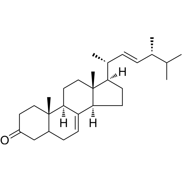 Ergosta-7,22-dien-3-one Chemical Structure