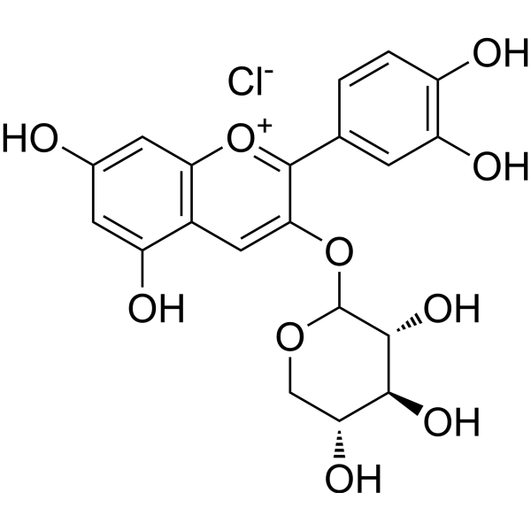 Cyanidin 3-xyloside Chemical Structure