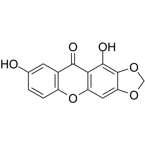 1,7-Dihydroxy-2,3-methylenedioxyxanthone Chemical Structure