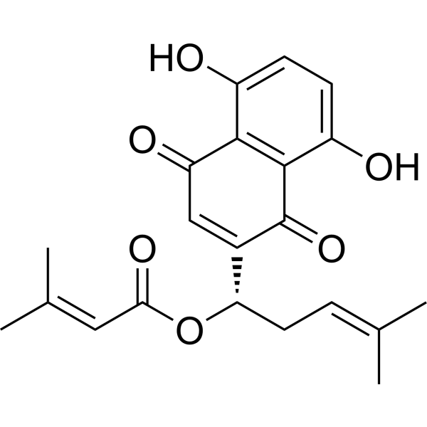 β,β-Dimethylacrylalkannin Chemical Structure