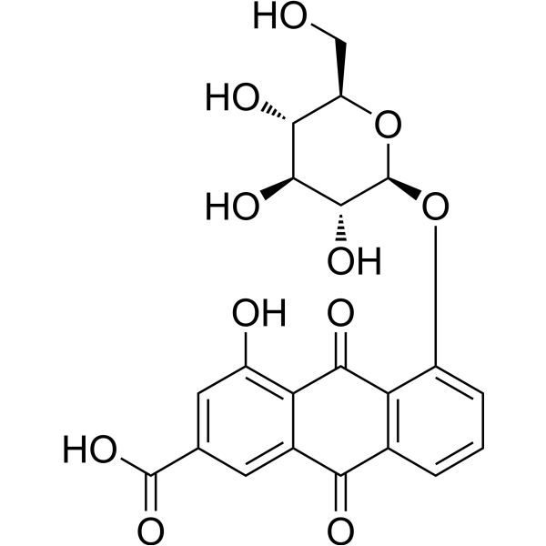 Rhein 8-Glucoside Chemical Structure