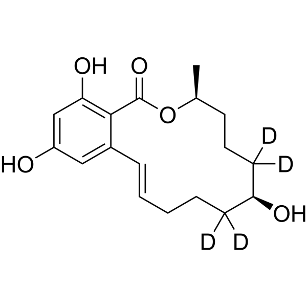 β-Zearalanol-d<sub>4</sub> Chemical Structure