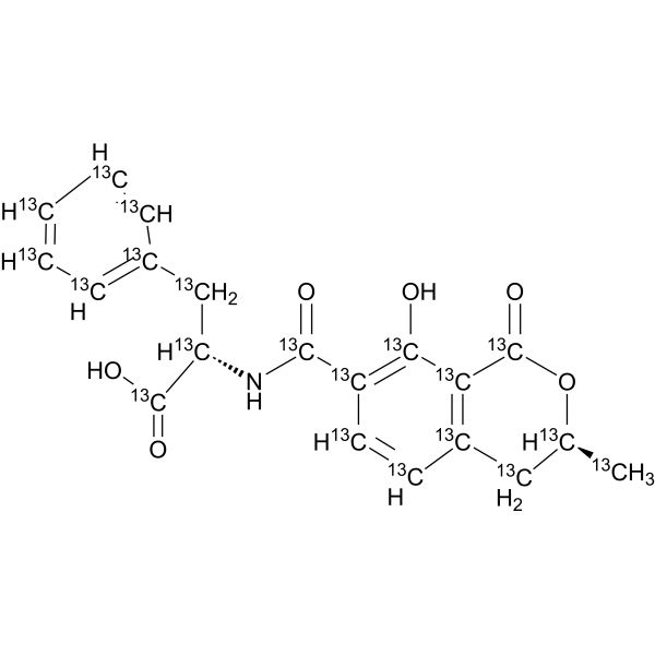 Ochratoxin B<sup>13</sup>C<sub>20</sub> Chemical Structure