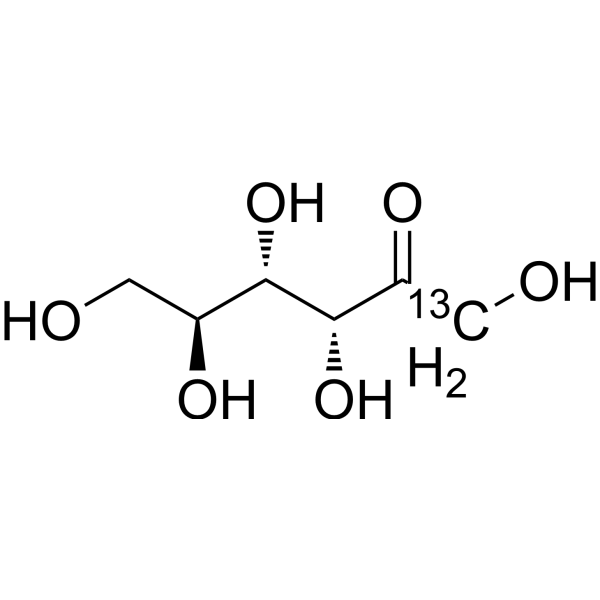 L-Fructose-1-<sup>13</sup>C Chemical Structure