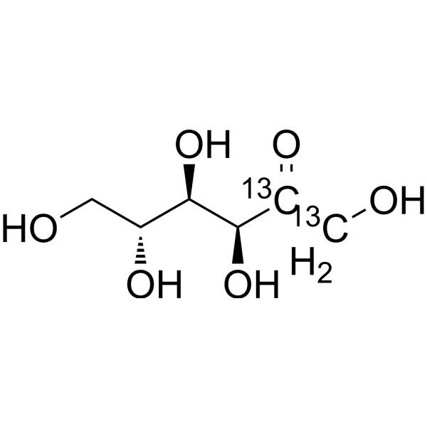 D-Fructose-<sup>13</sup>C<sub>2</sub> Chemical Structure