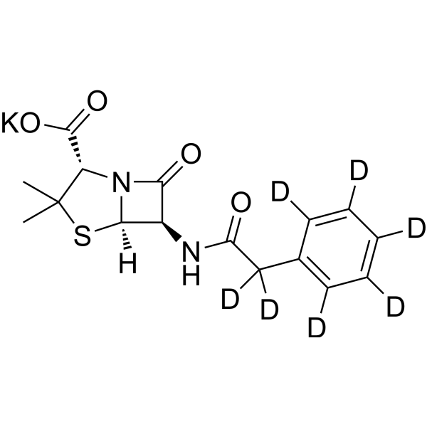 Penicillin G-d<sub>7</sub> (potassium) Chemical Structure