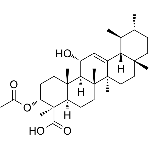 3-O-Acetyl-11-hydroxy-beta-boswellic acid Chemical Structure