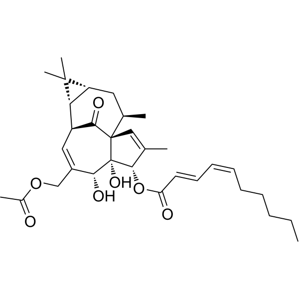 3-O-(2'E ,4'Z-Decadienoyl)-20-O-acetylingenol Chemical Structure