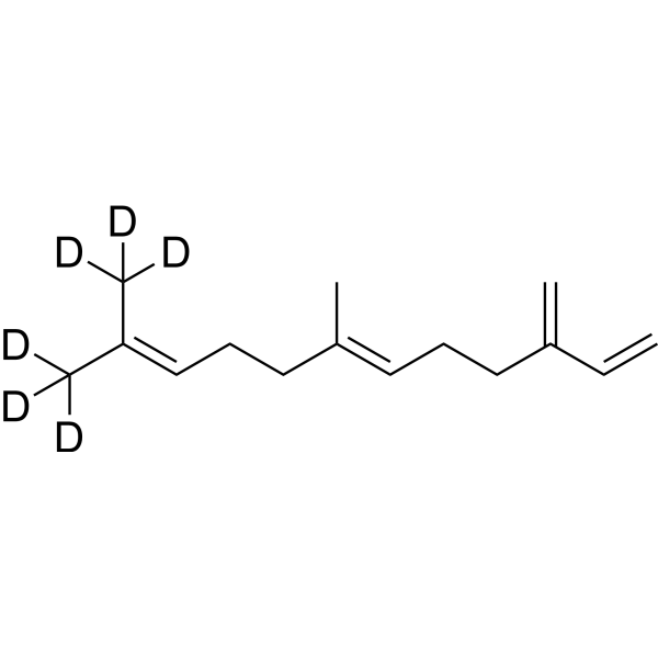 (E)-β-Farnesene-d<sub>6</sub> Chemical Structure